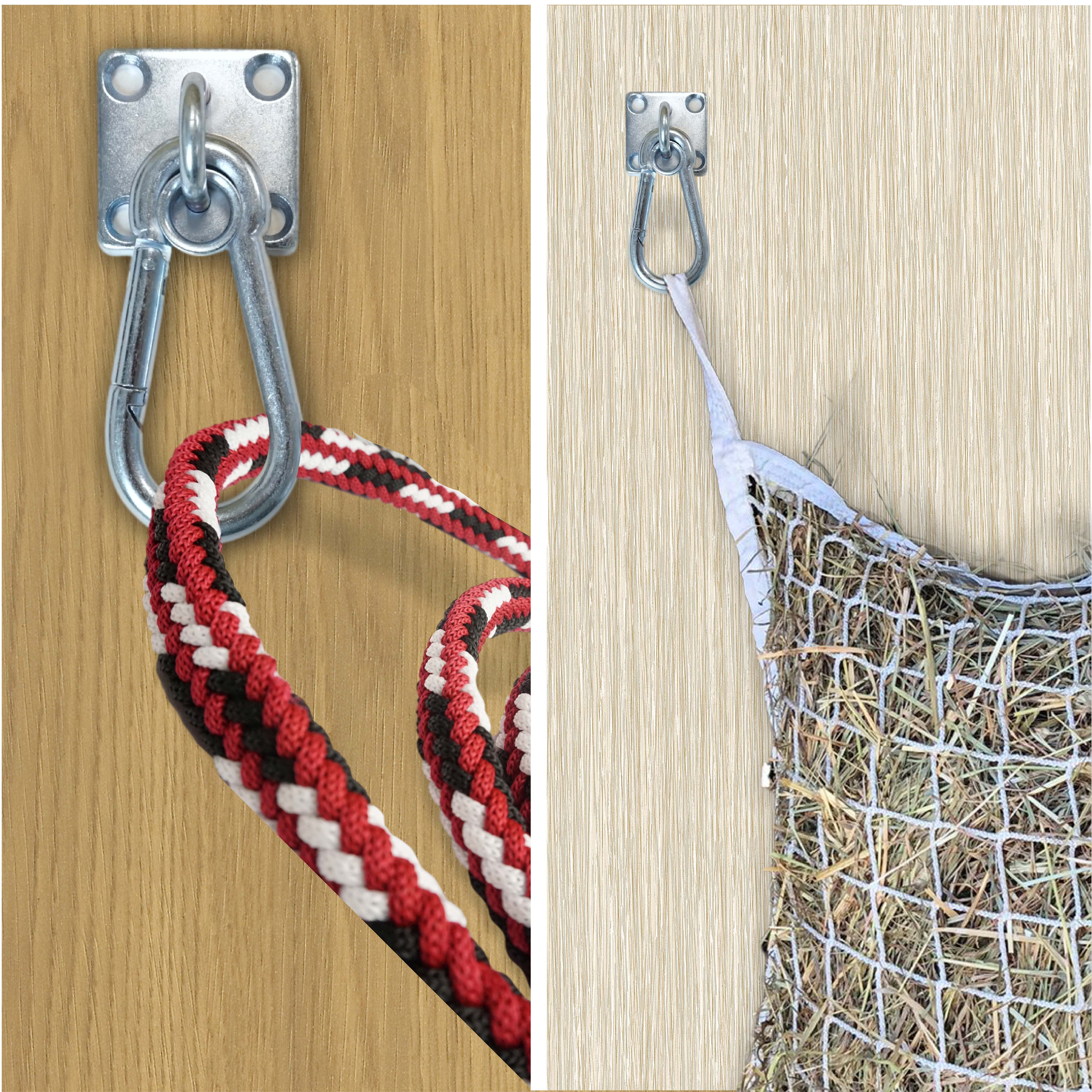 Anbindering mit Karabiner für Pferde, zum Schrauben